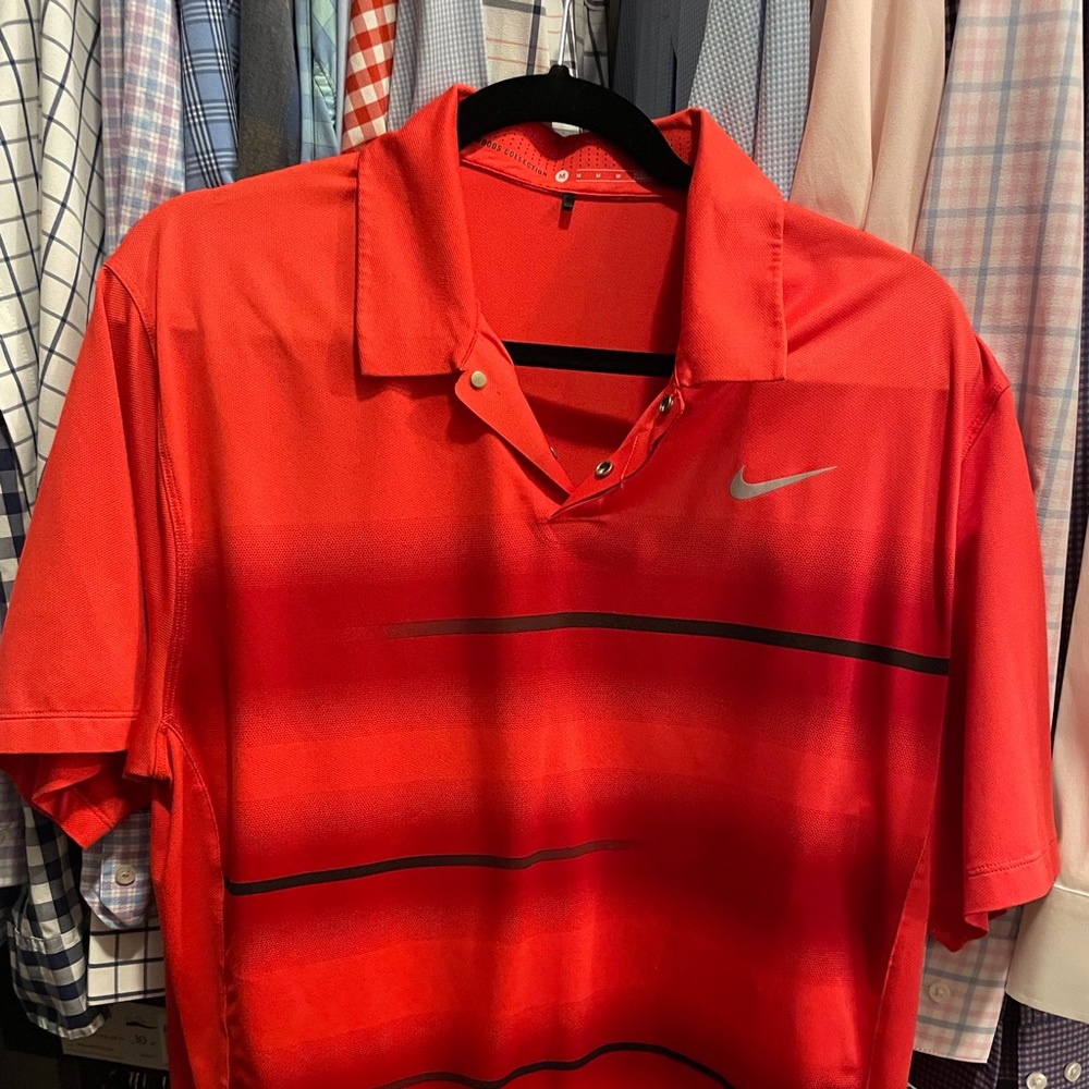 Nike golf polo, tech material, red